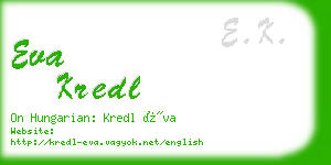 eva kredl business card